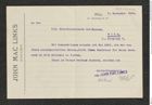 Nachlass Franz Steindachner, Brief von Links John Mac an das k.k. naturhistorische Hofmuseum (05.09.1906), Inv.Nr. 321.03, Seite 1
